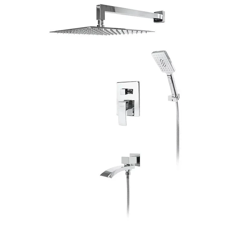 Душевая система Hansberge Cubito H6077C с термостатом цвет Хром