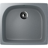 Кухонная мойка Ulgran Classic U-408-309 Темно-серая искусственный камень (литьевой мрамор) встраиваемый