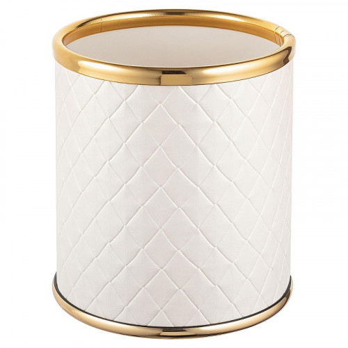 Стакан для зубных щеток Geralis M-NCWG-M Ромб цвет Бежевый, кант Золото