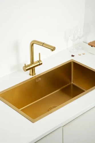 Смеситель для кухни Gappo G4397-73 цвет Золотой сатин