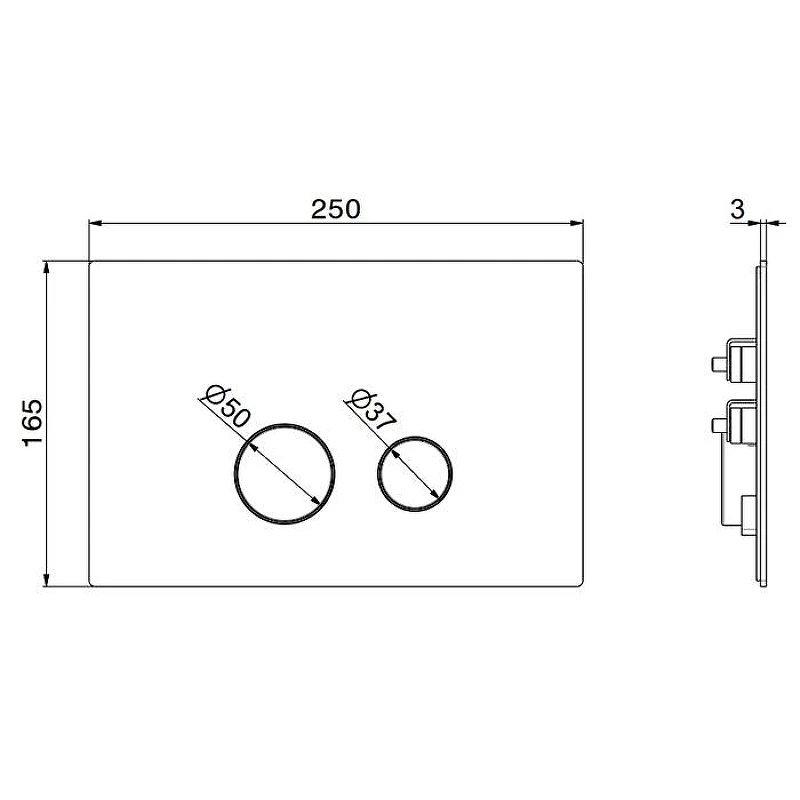 Клавиша смыва Newform X-Steel 316 69642X.50.050 цвет Inox