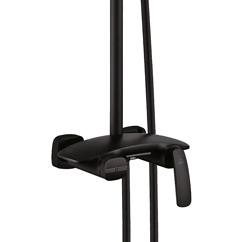 Душевая система Rose R11H R1136H Черная матовая