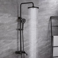 Душевая система Rose R11H R1136H Черная матовая