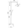 Душевая система Rose R11H R1136H Черная матовая