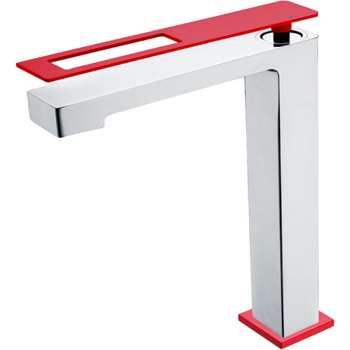 Смеситель для раковины Boheme Q 142-CRR Хром Красный латунь