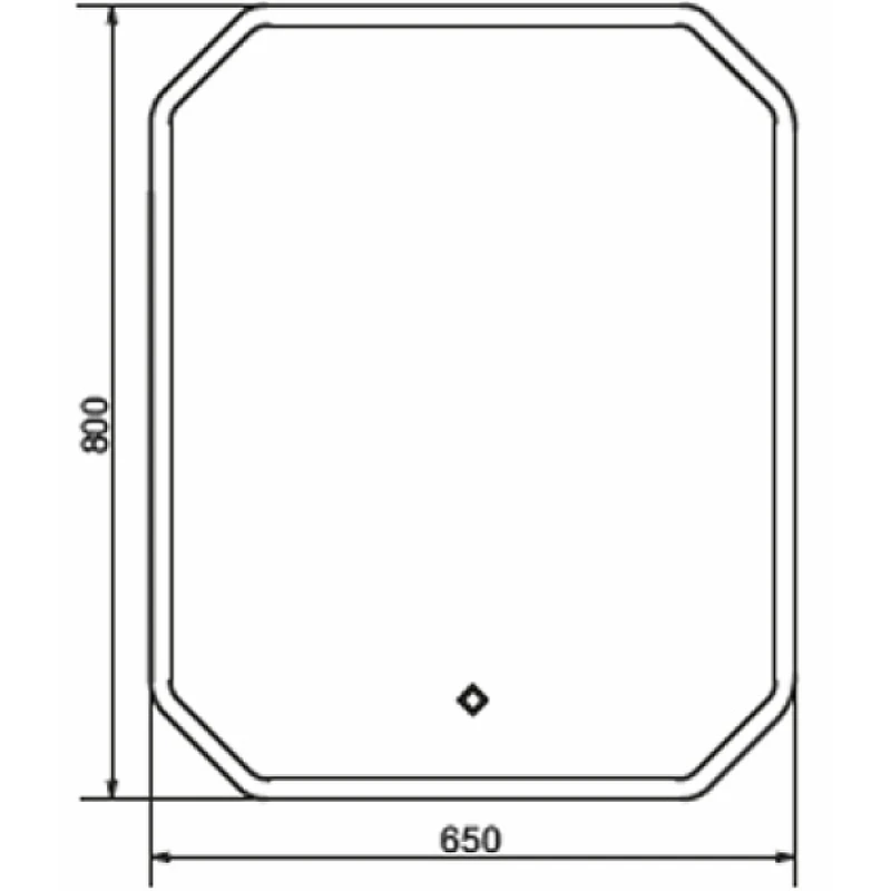 Зеркало Comforty Колеус 65 00-00005259 с подсветкой с сенсорным выключателем стекло