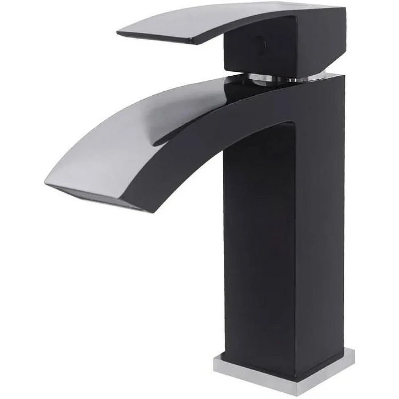 Комплект смесителей Hansberge Cubito H7077BC Черный матовый Хром