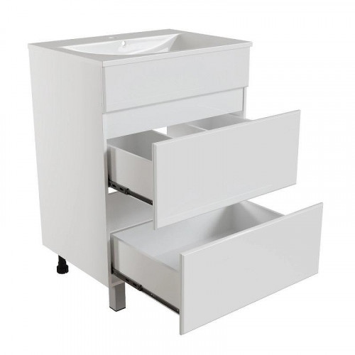 Тумба под раковину Mixline Брикс 60 557493 цвет Белый