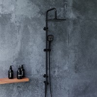 Душевая система Dorff Norma D0712020 Черная латунь на стену