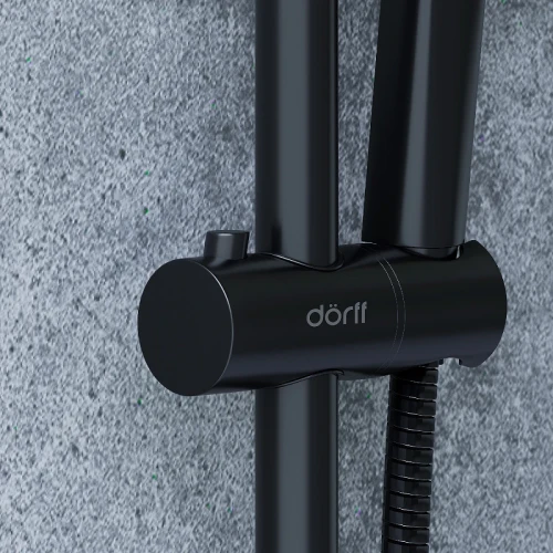 Душевая система Dorff Norma D0712020 Черная латунь на стену