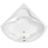 Акриловая ванна Whitecross Konsul 150x150 0110.150150.100.SOFT.BR цвет Белый с гидромассажем форсунки Бронза