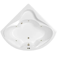 Акриловая ванна Whitecross Konsul 150x150 0110.150150.100.SOFT.BR цвет Белый с гидромассажем форсунки Бронза