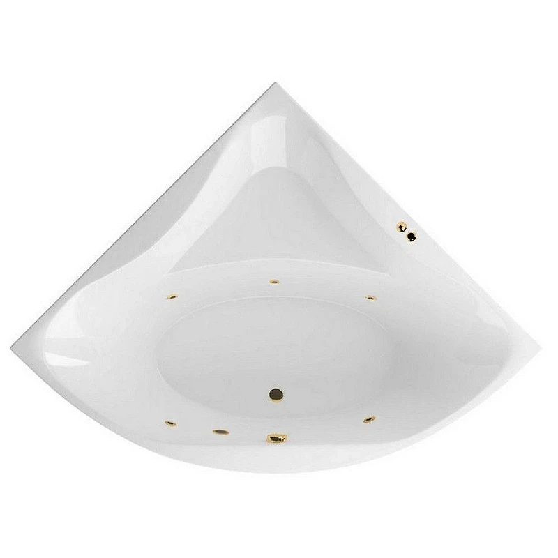 Акриловая ванна Excellent Glamour 150x150 WAEX.GLA15.SOFT.GL цвет Белый с гидромассажем форсунки Золото