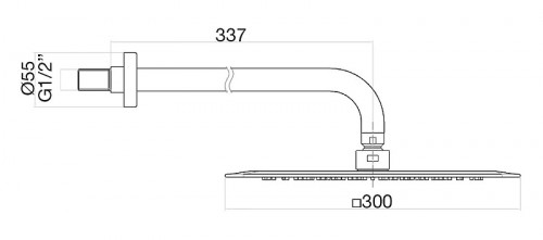 Верхний душ Webert AC0842010 Золото латунь на стену