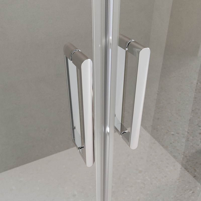 Душевая дверь BelBagno Luce 140 LUCE-BF-2-140-C-Cr профиль Хром стекло прозрачное