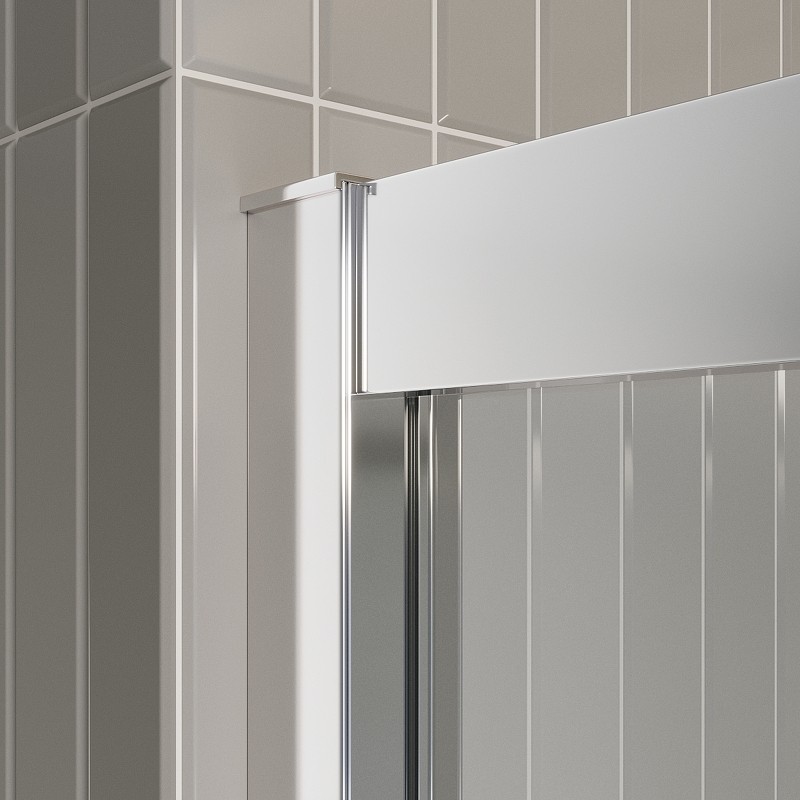 Душевая дверь BelBagno Luce 140 LUCE-BF-2-140-C-Cr профиль Хром стекло прозрачное