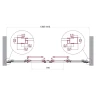 Душевая дверь BelBagno Luce 140 LUCE-BF-2-140-C-Cr профиль Хром стекло прозрачное