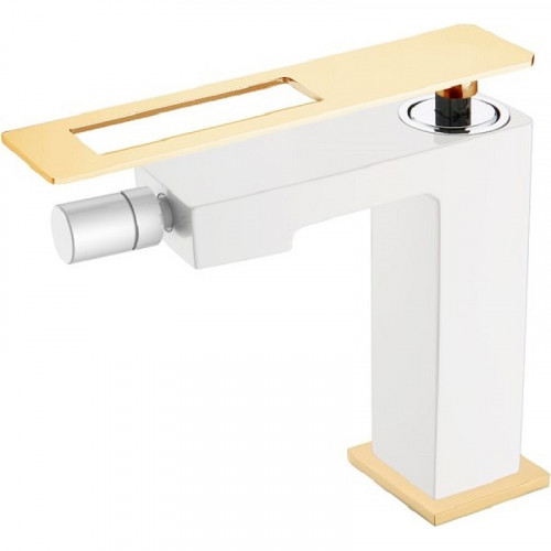 Смеситель для биде Boheme Q 146-WG Белый Золото латунь