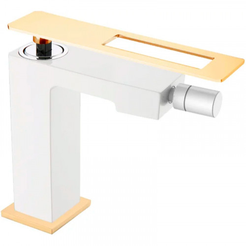 Смеситель для биде Boheme Q 146-WG Белый Золото латунь