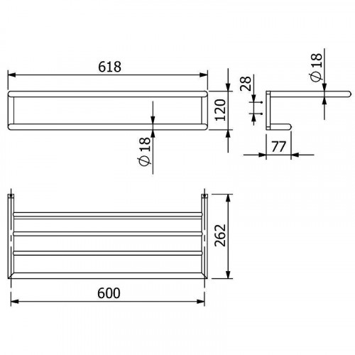 Полка для полотенец Kludi Vela R 58989N0 Золото брашированное