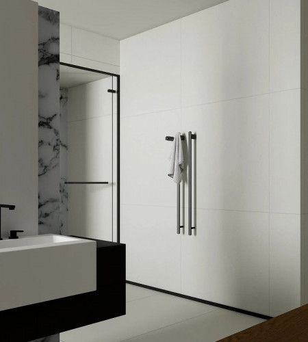 Электрический полотенцесушитель AQUAme 100х45 AQM3132GM цвет Темный металл шлифованный