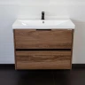 Тумба с раковиной Comforty Селенга 80 00-00021875 подвесная цвет Дуб темно-коричневый