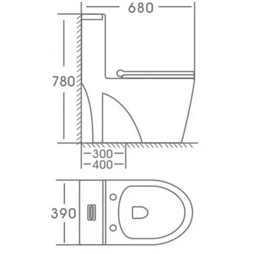 Унитаз моноблок Stella Polar Таррагона KN6224000 SP-00001850 с бачком и сиденьем Микролифт