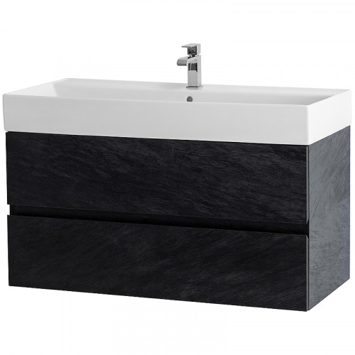Тумба под раковину Cezares Molveno 46 100 MOLVENO 46-100-2C-SO-NR подвесная Nero МДФ / ЛДСП