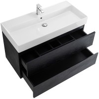 Тумба под раковину Cezares Molveno 46 100 MOLVENO 46-100-2C-SO-NR подвесная Nero МДФ / ЛДСП