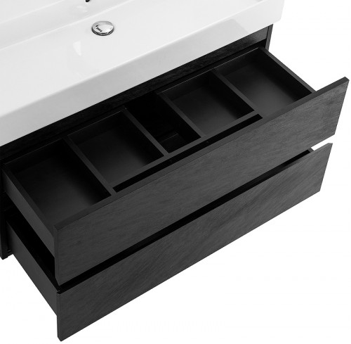 Тумба под раковину Cezares Molveno 46 100 MOLVENO 46-100-2C-SO-NR подвесная Nero МДФ / ЛДСП