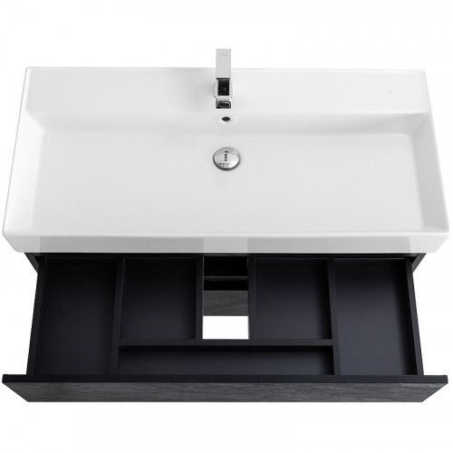 Тумба под раковину Cezares Molveno 46 100 MOLVENO 46-100-2C-SO-NR подвесная Nero МДФ / ЛДСП
