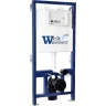 Комплект унитаза с инсталляцией WeltWasser BAMBERG 525 + BAARBACH 004 GL-WT + BAMBERG BL 10000010348 цвет Белый глянцевый с сиденьем Микролифт и клавишей смыва цвет Черный