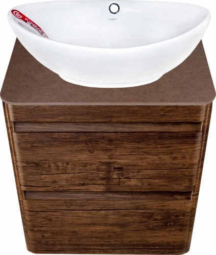 Тумба под раковину Style Line Атлантика Люкс Plus 60 СС-00002205 подвесная Старое дерево МДФ / ЛДСП