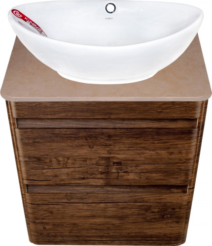 Тумба под раковину Style Line Атлантика Люкс Plus 60 СС-00002205 подвесная Старое дерево МДФ / ЛДСП