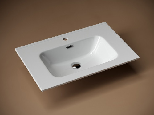 Раковина Ceramicanova Element 70 CN7007 Белая фарфор полувстраиваемая