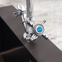 Смеситель для кухни Ростовская Мануфактура Сантехники Boou BA5333-8F-B723 Хром латунь