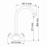 Смеситель для кухни WasserKRAFT Amper 2907 Хром латунь