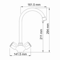 Смеситель для кухни WasserKRAFT Amper 2907 Хром латунь