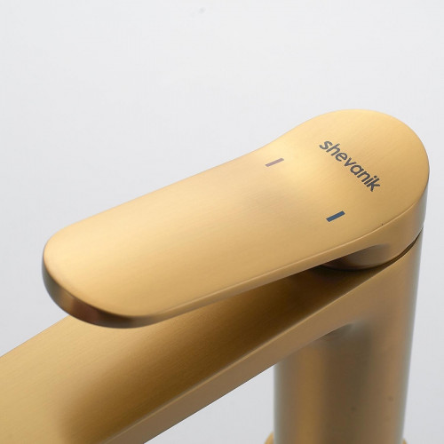 Смеситель для раковины Shevanik S43G S4301G цвет Золотой сатин