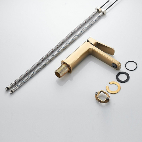 Смеситель для раковины Shevanik S9901G цвет Золотой сатин