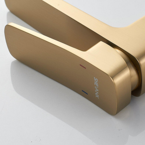 Смеситель для раковины Shevanik S9901G цвет Золотой сатин