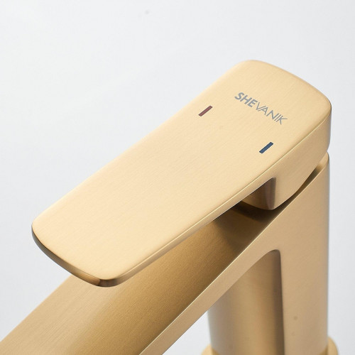 Смеситель для раковины Shevanik S9901G цвет Золотой сатин