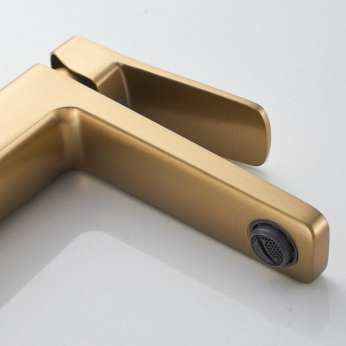 Смеситель для раковины Shevanik S9901G цвет Золотой сатин