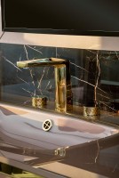 Смеситель для раковины Boheme Venturo 150-G-DIAMOND Золото глянцевое латунь