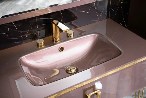 Смеситель для раковины Boheme Venturo 150-G-DIAMOND Золото глянцевое латунь