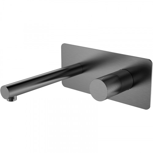 Смеситель для раковины Boheme Stick 125-GM Оружейная сталь латунь встраиваемый