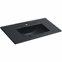 Раковина Vincea 75 VBS-13975MB Черная матовая фарфор полувстраиваемая