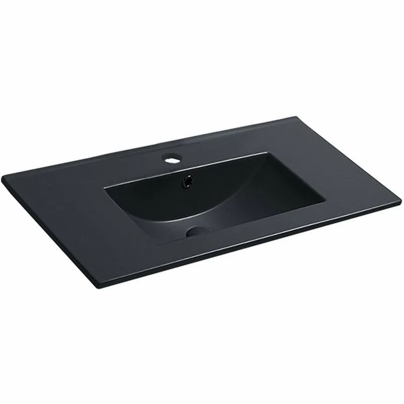 Раковина Vincea 75 VBS-13975MB Черная матовая фарфор полувстраиваемая