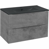 Раковина Vincea 75 VBS-13975MB Черная матовая фарфор полувстраиваемая