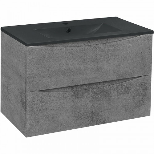 Раковина Vincea 75 VBS-13975MB Черная матовая фарфор полувстраиваемая